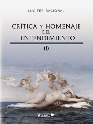 cover image of Crítica y homenaje del entendimiento